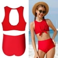 thumbnail image 1 of Girl Swimsuit Two Piece Quick Dry Girls Bikini with Chest Pad Bathing Suits for Girls 13-14 Years, 1 of 5