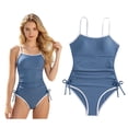 thumbnail image 1 of Girl Swimsuits Ruched 1 Piece Swimming Suits Quick Dry Swimwear with Adjustable Straps 1 Piece Girls Swimsuit 15-16 Years, 1 of 9