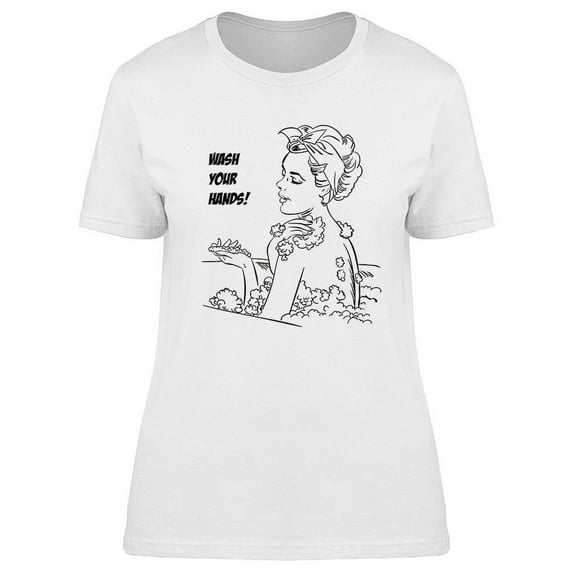 Girl Taking A Shower T-Shirt Women -Image by Shutterstock, Female Medium