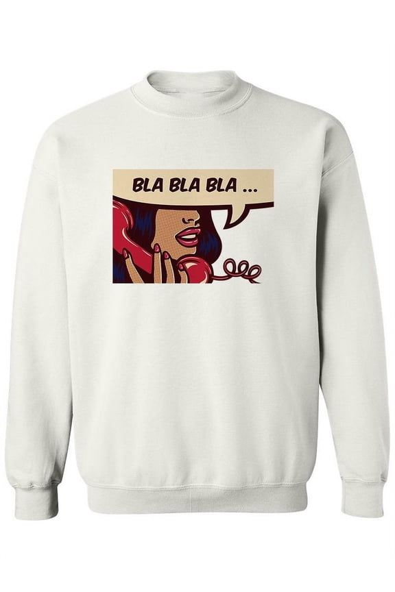 Girl Talking On The Phone Sweatshirt Women -Image by Shutterstock, Female 4X-Large