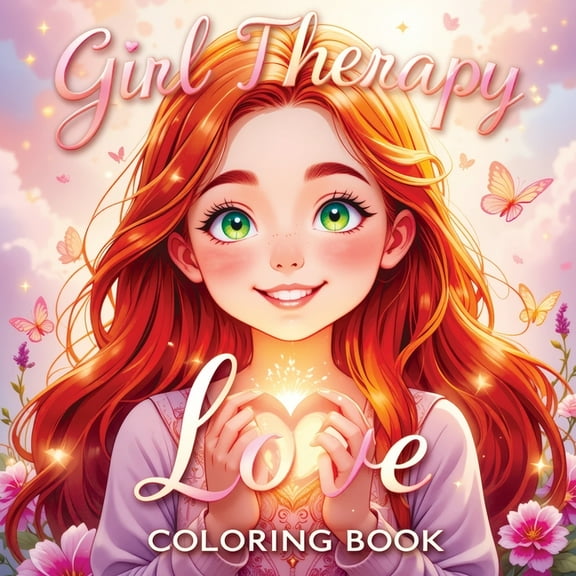 Girl Therapy Love Coloring Book: Celebrate Self-Love and Self-Care - Cute and Simple Illustrations for Relaxation and Em, (Paperback)