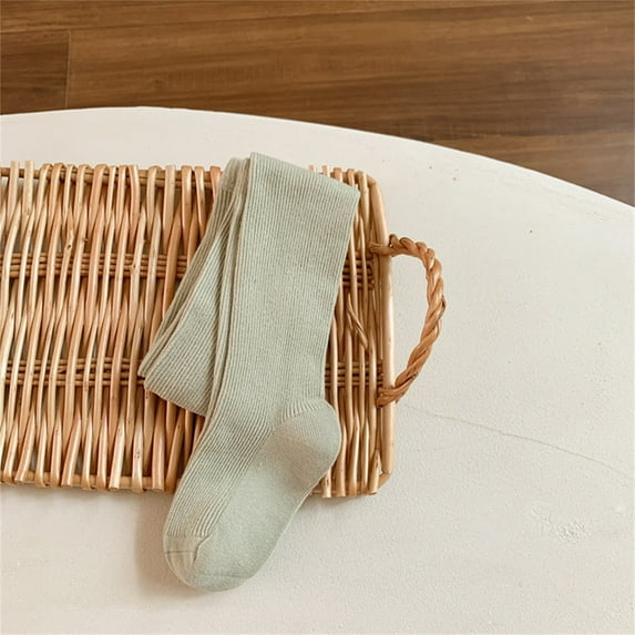 Girls Christmas Tights Leggings Solid Color Knit Tights Pants Girls Fall Leggings Cotton Pantyhose Christmas Leggings for Kids Girls 8-9 Years