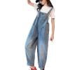 Girl Toddler Kids Infant Junior Denim Suspenders Pants Elastic Waist Wide Leg Casual Jeans Jumpsuit With Pockets Loose Fit size 4-5T