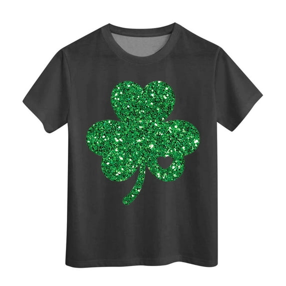 Girl Tops 4t Lucky Shamrock Short Sleeve St Patricks Day Trendy Tee Tops Tee for Boys & Girls 8-9 Years