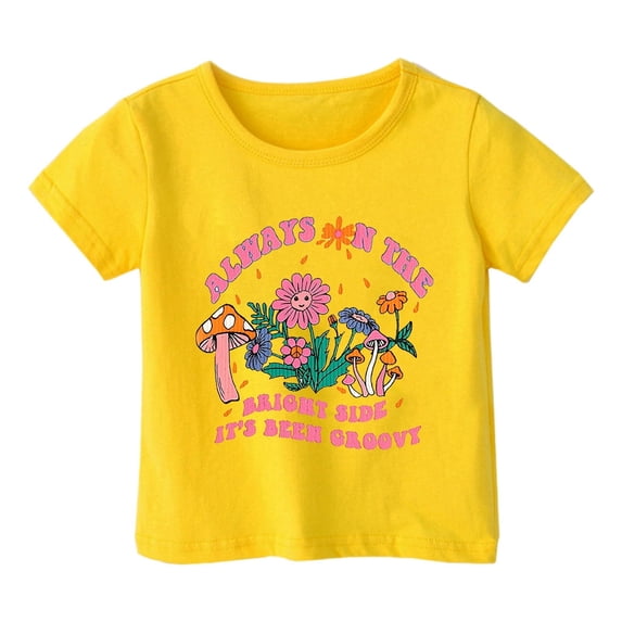Girl Tops Size 14-16 Crewneck Oversized Figure Graphic Cute Preppy Shirts Comfy Youth Soft Tops Cute Preppy Clothes,Yellow