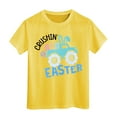 thumbnail image 1 of Girl Tops Size 7-8 Cute Cartoon Print Short Sleeve T Shirts Funny Round Neck T-Shirt Boys & Girls Shirts Yellow,3-4 Years, 1 of 4