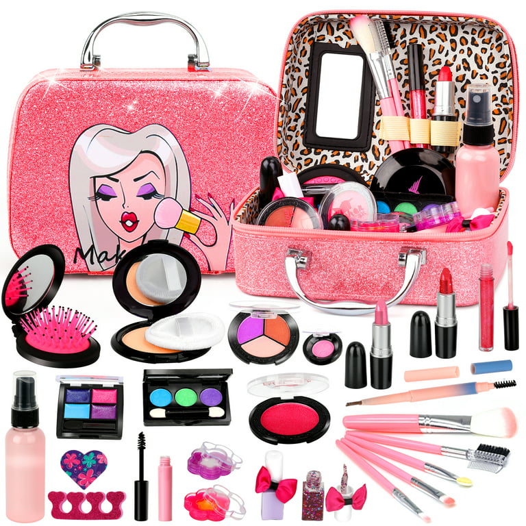 Girl Toys Birthday Gifts, Real Kids Makeup Kit for Little Girls Children  Toddlers 4 5 6 7 8 9 Year Old