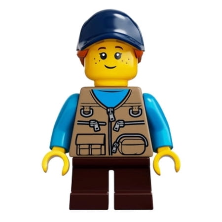 Girl (Treehouse, Freckles w/ Dark Tan Vest) - LEGO City / Ideas Minifigure (2019)