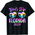 Girl Trip Florida 2024 Summer Beach Weekend Vacation Women Cotton T