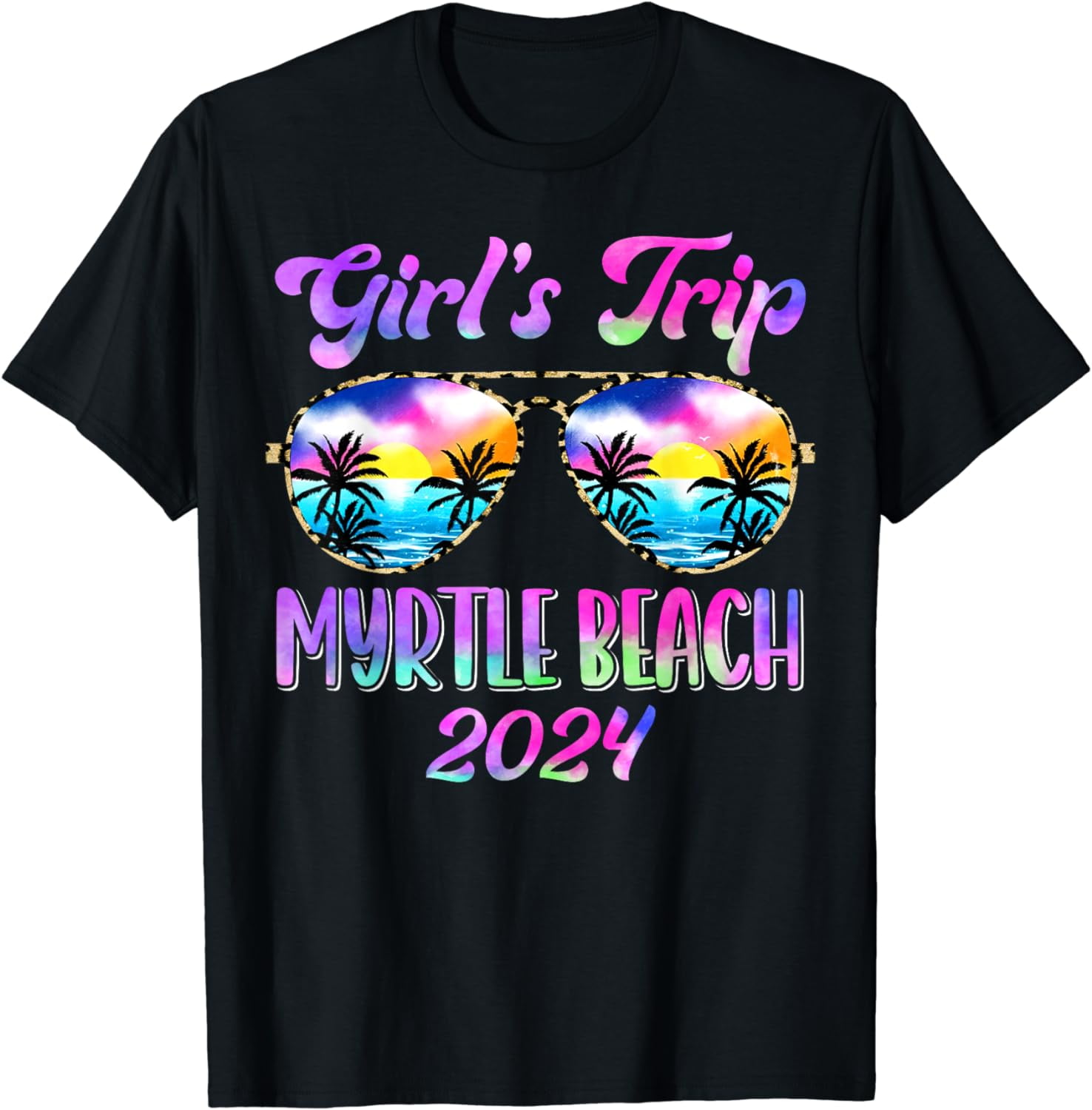 Girl Trip Myrtle Beach 2024 Summer Beach Weekend Vacation Cotton T