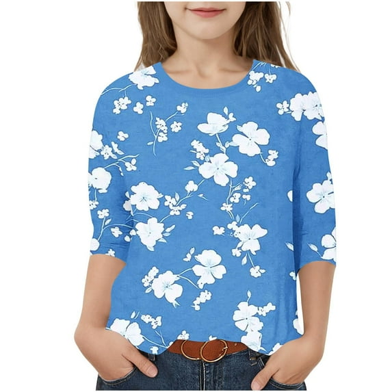 Girl Tshirts Kids Clothes Girls Size 10-12 Girls Size 18 Clothes Kids Plain Tshirts White Top for Teen 11-12 Short Sleeve Summer 2025