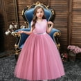 thumbnail image 1 of Girl Tulle Tutu Gown Flower Girl's Sleeveless Lace Princess Dresses with Big Bowknow Party Ball Tulle Pageant Gowns for Wedding, Birthday - 3-12T, 1 of 6
