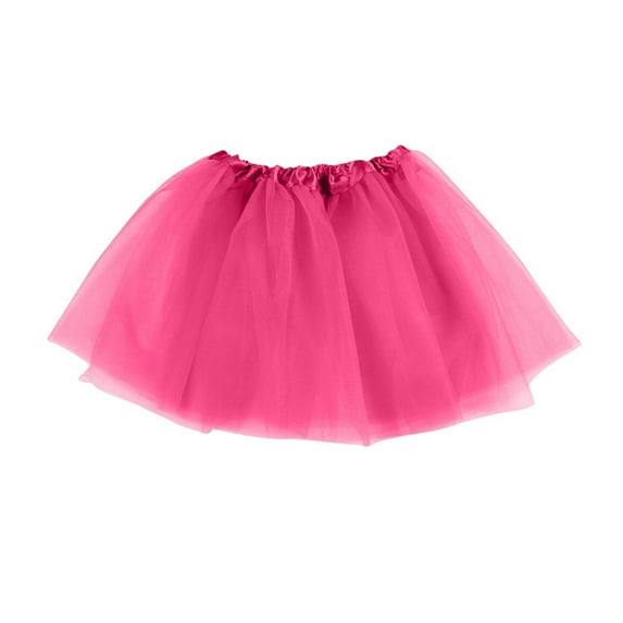 Girl Tutu Skirt 3-Layered Tulle Skirts for Little Girls Fluffy Ballet Dress Up for Party,2-8 Years Old Light pink One Size