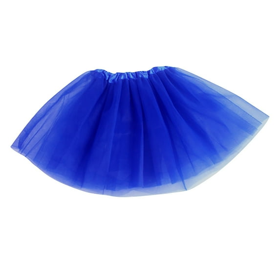 Girl Tutu Skirt 3-Layered Tulle Skirts for Little Girls Fluffy Ballet Dress Up for Party,2-8 Years Old Royal Blue One Size