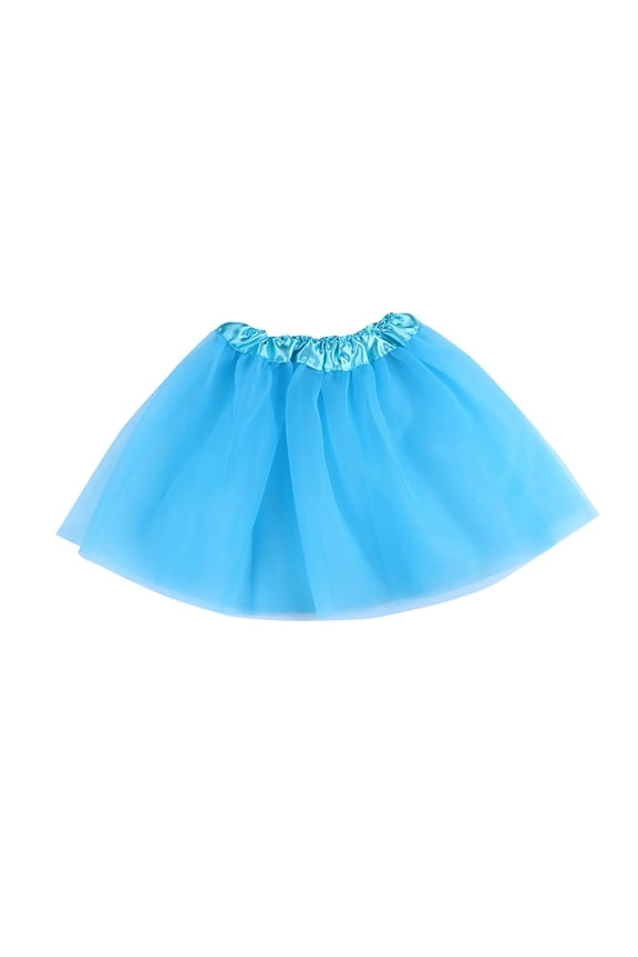 Girl Tutu Skirt 3-Layered Tulle Skirts for Little Girls Fluffy Ballet Dress Up for Party,2-8 Years Old Sky Blue One Size