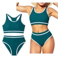thumbnail image 1 of Girl Two Piece Swimsuits Quick Dry Bikini Set with Chest Pad Bathing Suit for Kids 8-9 Years, 1 of 5