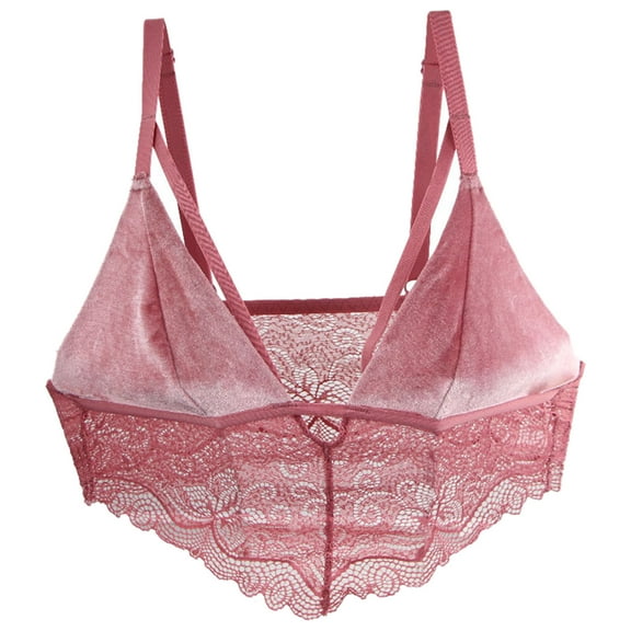 Girl Underwire Bra Velvet Vest Lace Sexy Lingerie Women Bra