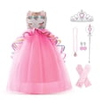 thumbnail image 1 of Girls' Unicorn Party Princess Dress Rainbow Tulle Long Wedding Gown Birthday Kids Clothes, 1 of 5