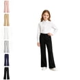 thumbnail image 1 of Girl Uniform Pants Dress Pants Elastic Waist Stretch Pants with Pockets Girls Black Pants Back To School Size 11-12 Years Pants, 1 of 8