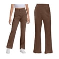 thumbnail image 1 of Girl Uniform Pants Fit Stretch Pants with Pockets Straight Pants Girls Brown Uniform Pants Back To School Clothes Kids Girls Outfits Size 9-10 Years, 1 of 9