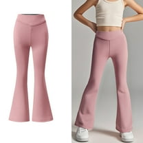 Girl Uniform Pants Skinny Pants Kids Dress Pants with Pockets Flare Leg Pants Pink Pants Back To School Outfits for Girls Cute Clothes for Girls 9-10 Years Girls Clothes