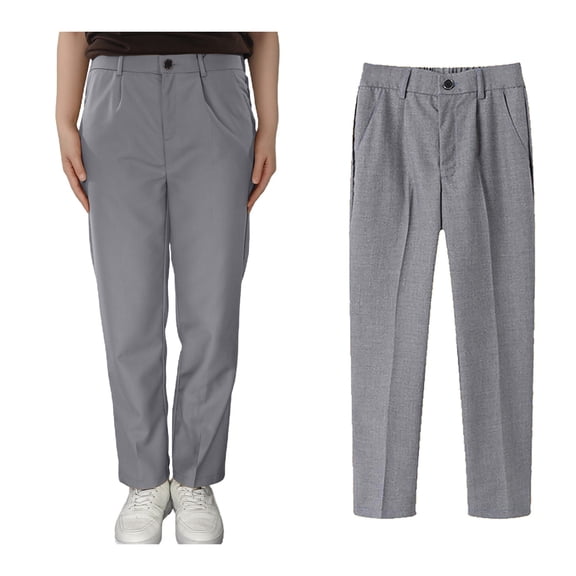 Girl Uniform Pants Skinny Pants Kids Dress Pants with Pockets Straight Pants Wine Pants Back To School Outfits for Teen Girls Teen Preppy Clothes 11-12 Years