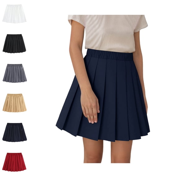 Girl Uniform Skirt A-Line Pleated Skort with Shorts Back To School Outfits for Girls Skater Skirts 15-16 Years