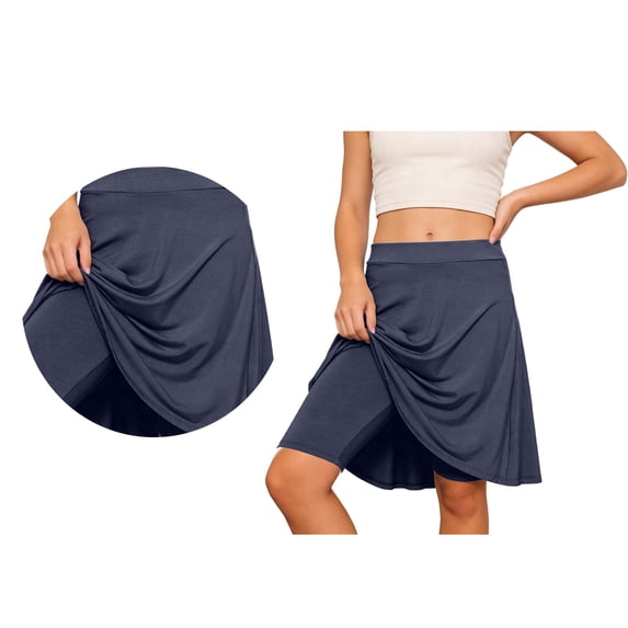 Girl Uniform Skirts A-Line Pleated Skort with Shorts Underneath Back To School Clothes for Girls Uniform Dress 6-7 Years