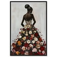 thumbnail image 1 of Girl Wearing Garden Grace I Canvas Ebony Portrait Art by Art Remedy, Black Frame, 24" x 36", 1 of 7