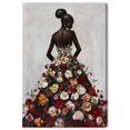 thumbnail image 1 of Girl Wearing Garden Grace I Canvas Ebony Portrait Art by Art Remedy, Gallery Wrapped, 30" x 45", 1 of 7