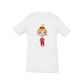 thumbnail image 1 of Girl Wearing Red Pajamas T-Shirt Infant -Image by Shutterstock,  12 Months, 1 of 4
