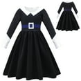 thumbnail image 1 of Girl Wednesday Addams Dress Gothic Costume Cosplay Party Dress, 1 of 7