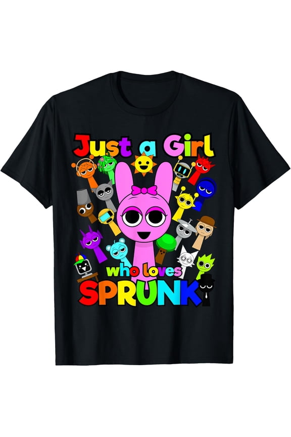 Girl Who Loves Sprunki For Decoration Wenda Pinki T-Shirt BLACK Unisex S-5XL Hot Trending Shirt, Vintage Birthday Gift