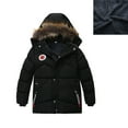 thumbnail image 1 of Girl Winter Coat Hooded Puffer Jacket Boys Boys Black Jacket Zip up Long Sleeve Waterproof Kids Lightweight Jacket Boys Jackets Size 4 Years, 1 of 4