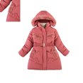 thumbnail image 1 of Girl Winter Coat Hooded Puffer Jacket Kids Red Puffer Jacket Zip up Long Sleeve Waterproof Girls Lightweight Jacket Kids Jackets Girls Size 6-7 Years, 1 of 4