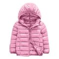 thumbnail image 1 of Toddler Girl Winter Coat Toddler Boy Jacket Kids Boy Girl Winter Hooded Puffer Jackets Coats Light Weight Padded Outerwear Light Pink 8-9 Years, 1 of 4