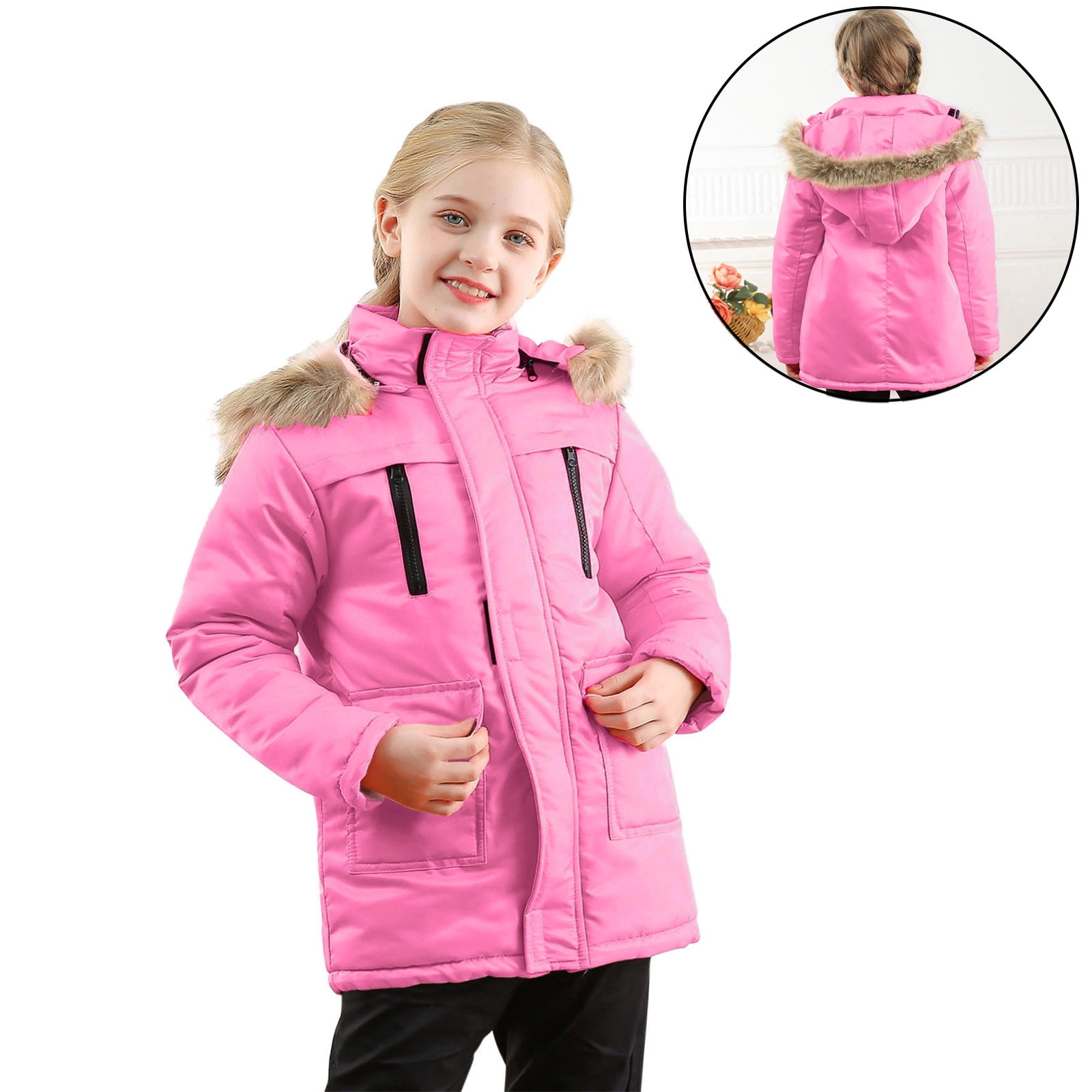 Justice Girls’ Canvas Parka Jacket – Everyday Style & Warmth