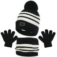 thumbnail image 1 of Childrens Winter Hats Gloves Scarf Set, Knitted Lined Beanie Hat Neck Warmer Mittens Set for Boys and Girls, 1 of 2