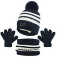thumbnail image 1 of Kids Winter Hats Gloves and Scarf Set, Warm Lined Beanie Hats Knitted Cap for Boys and Girls, 1 of 2