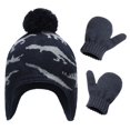 thumbnail image 1 of Girl Winter Hat with Ear Flaps Gloves Set, Children Beanies Hats Warm Beanie for Ages 4-6 Years Girls Boys, 1 of 3