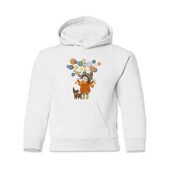 Girl With A Dog Hoodie Juniors -Image by Shutterstock, x-Large