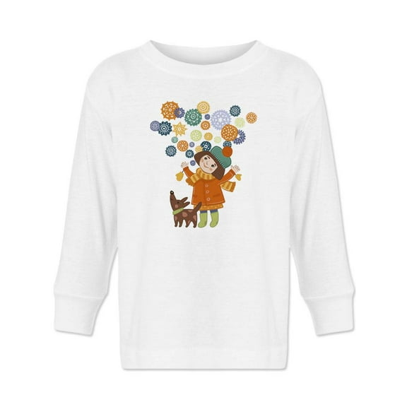 Girl With A Dog Long Sleeve Toddler -Image by Shutterstock,  3 Toddler