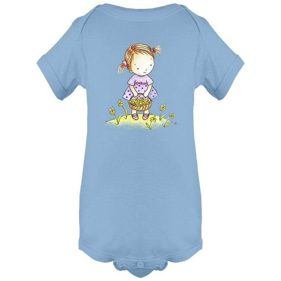 Girl With A Flower Basket Bodysuit Infant -Image by Shutterstock, 18 Months