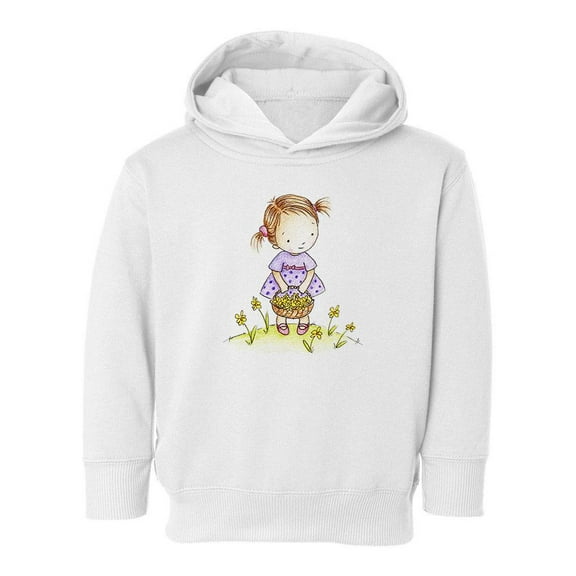 Girl With A Flower Basket Hoodie Toddler -Image by Shutterstock,  2 Toddler
