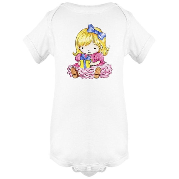 Girl With A Gift Bodysuit Infant -Image by Shutterstock, 12 Months