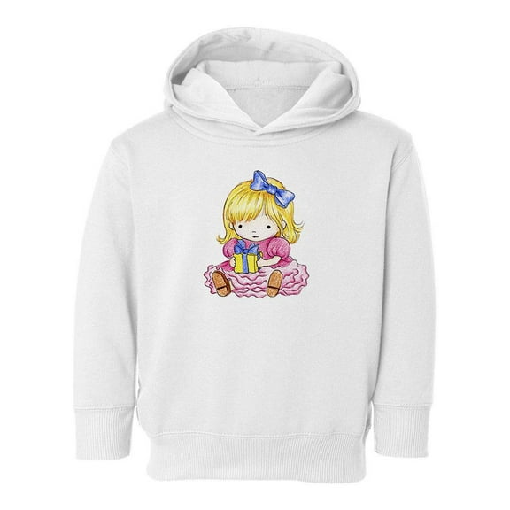 Girl With A Gift Hoodie Toddler -Image by Shutterstock,  4 Toddler