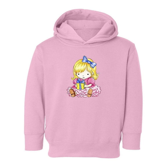Girl With A Gift Hoodie Toddler -Image by Shutterstock, 5 Toddler