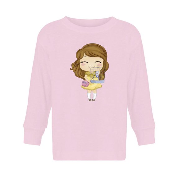 Girl With A Pet Bird Long Sleeve Toddler -Image by Shutterstock,  3 Toddler