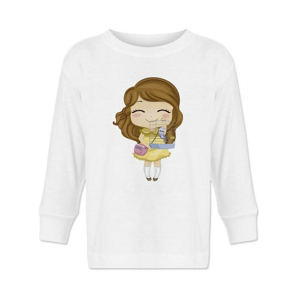 Girl With A Pet Bird Long Sleeve Toddler -Image by Shutterstock,  5 Toddler