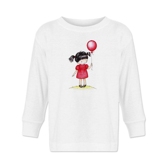 Girl With A Red Balloon Long Sleeve Toddler -Image by Shutterstock, 2 Toddler